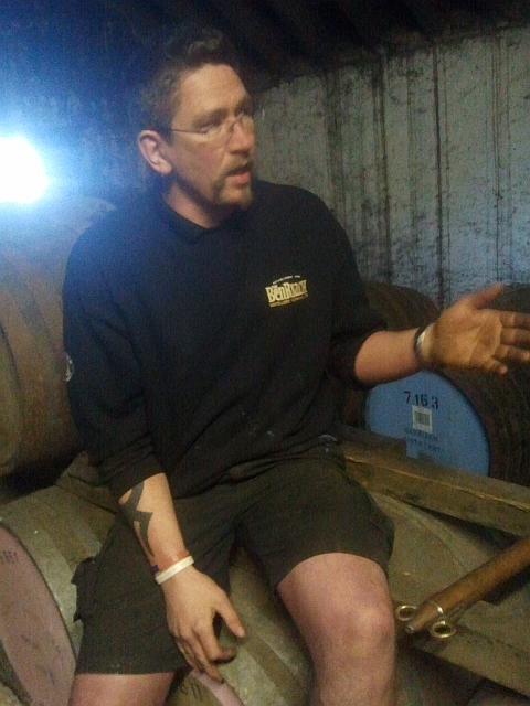 Calum, our BenRiach tour guide