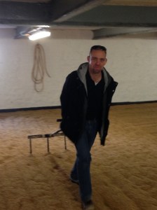 me turning the malt like in the old good times :-) bowmore-turning_the_malt