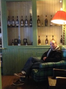 Waiting and enjoying the whisky cabinet