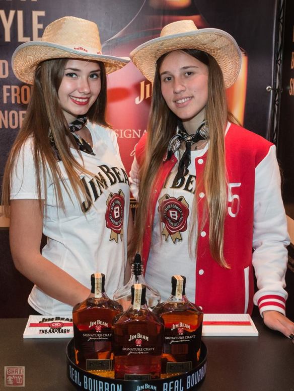 Y.D. cowgirls presenting Jim, Jim Beam.