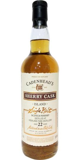 cadenhead highland park 22 wood series sherry cask