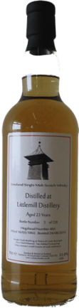 Littlemill 23 yo whiskybroker 1992 (cask 493)