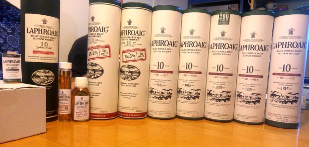 Laphroaig 10 Year Old Cask Strength Epic Tasting (Stripes, Batches 